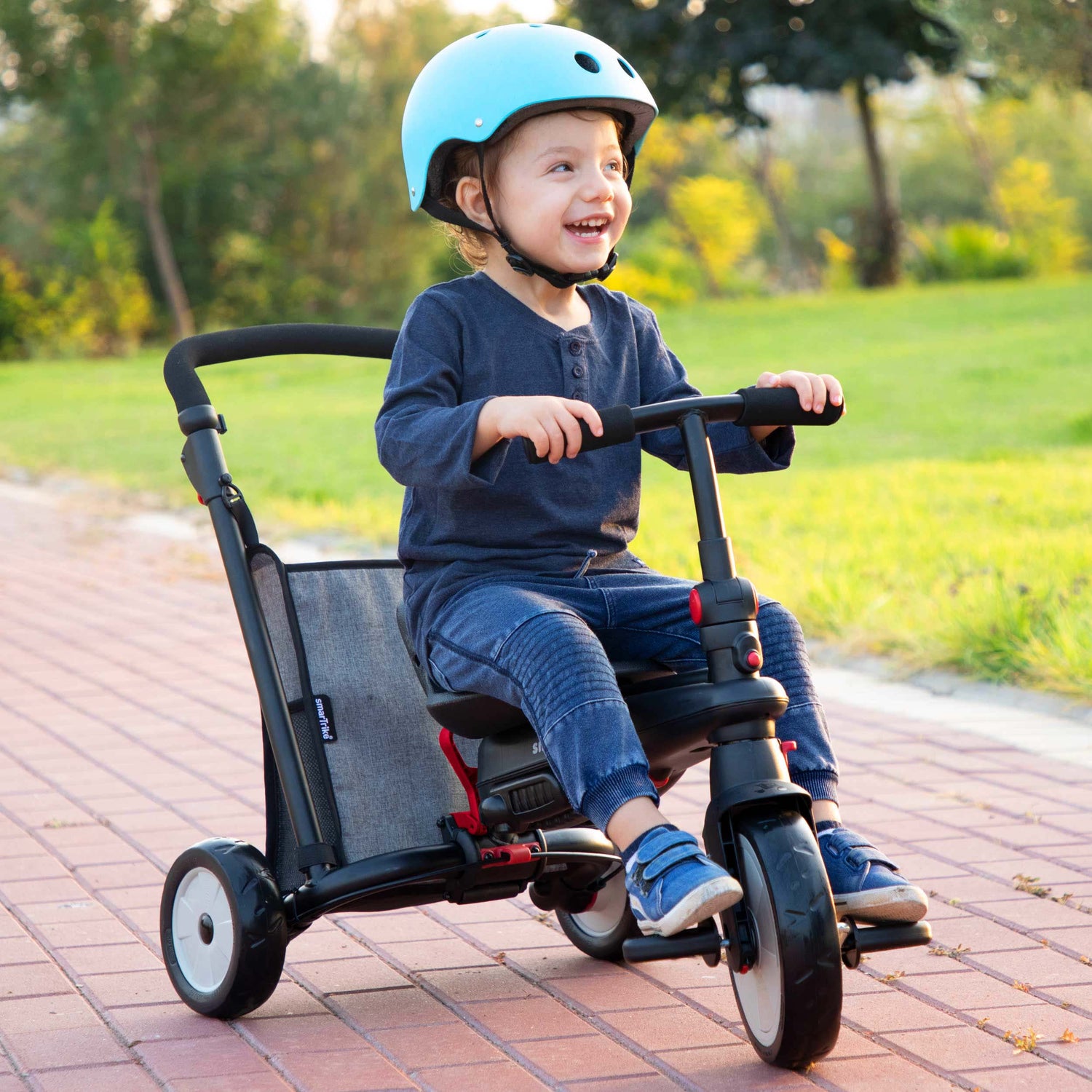 Triciclo 7 Etapas SMARTRIKE STR5 Folding Stroller Trike, Melange Gray
