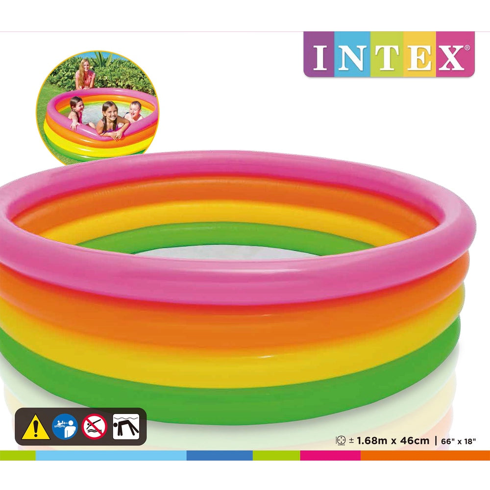 Piscina Infantil Inflable INTEX 4 Colores, 168 x 46 cm, 780L