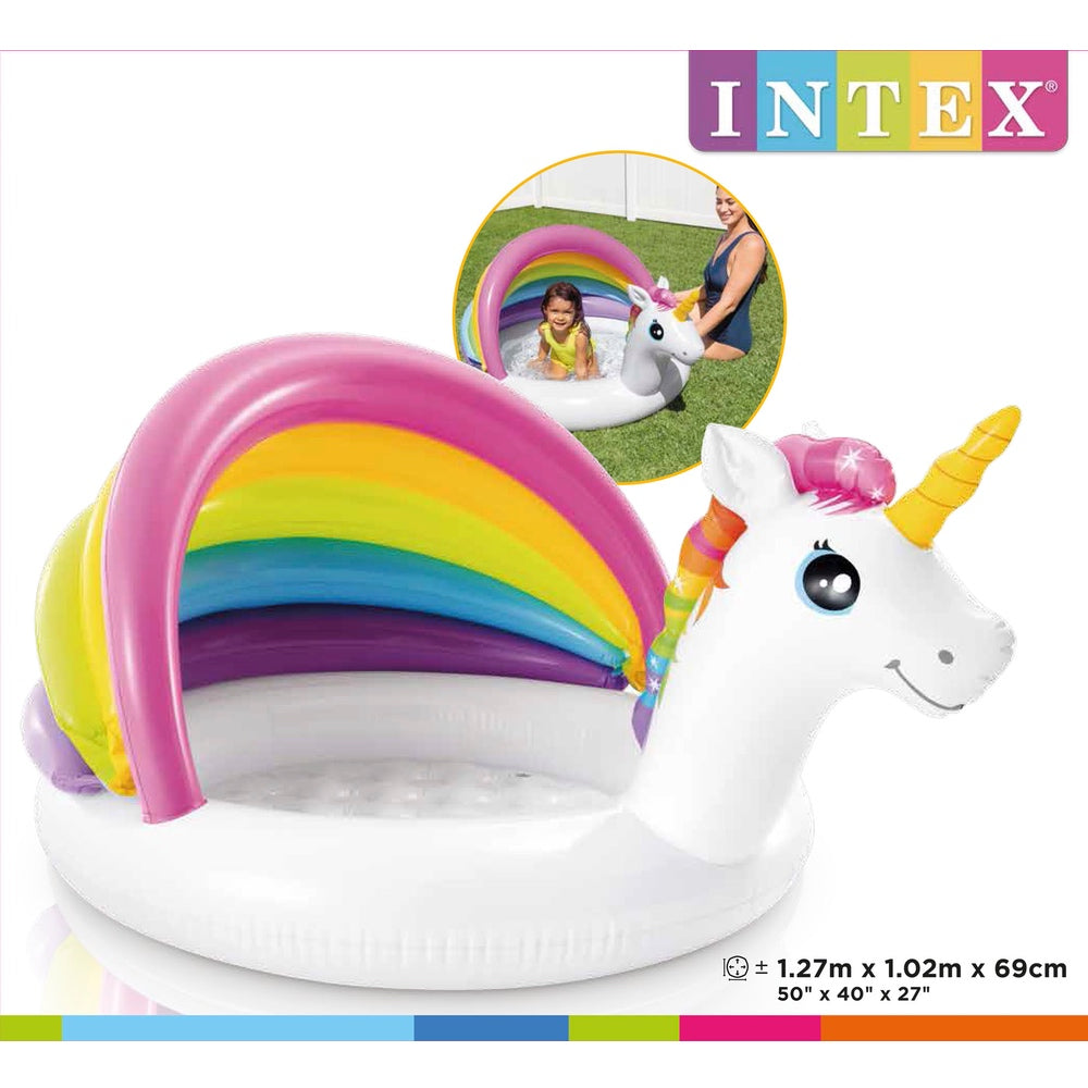 Piscina Inflable Infantil INTEX con Parasol Unicornio