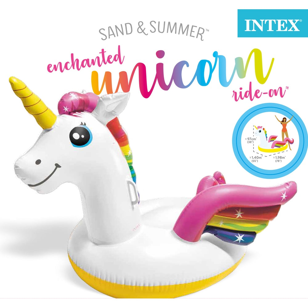 Flotador Inflable Unicornio Montable INTEX 201 x 140 x 97 cm