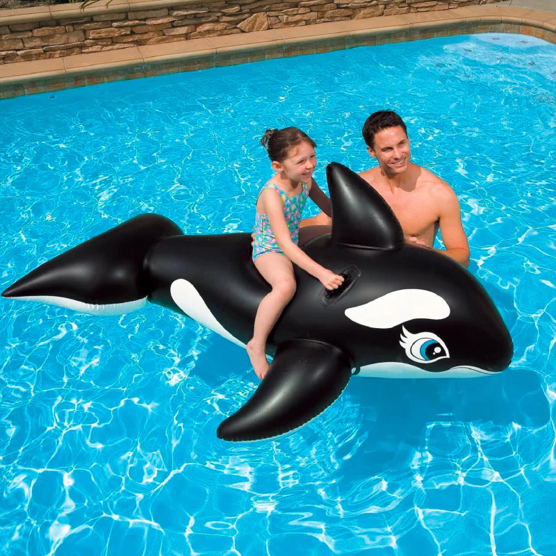 Flotador Inflable Montable INTEX Ballena Orca con 2 Asas 193 x 119 cm