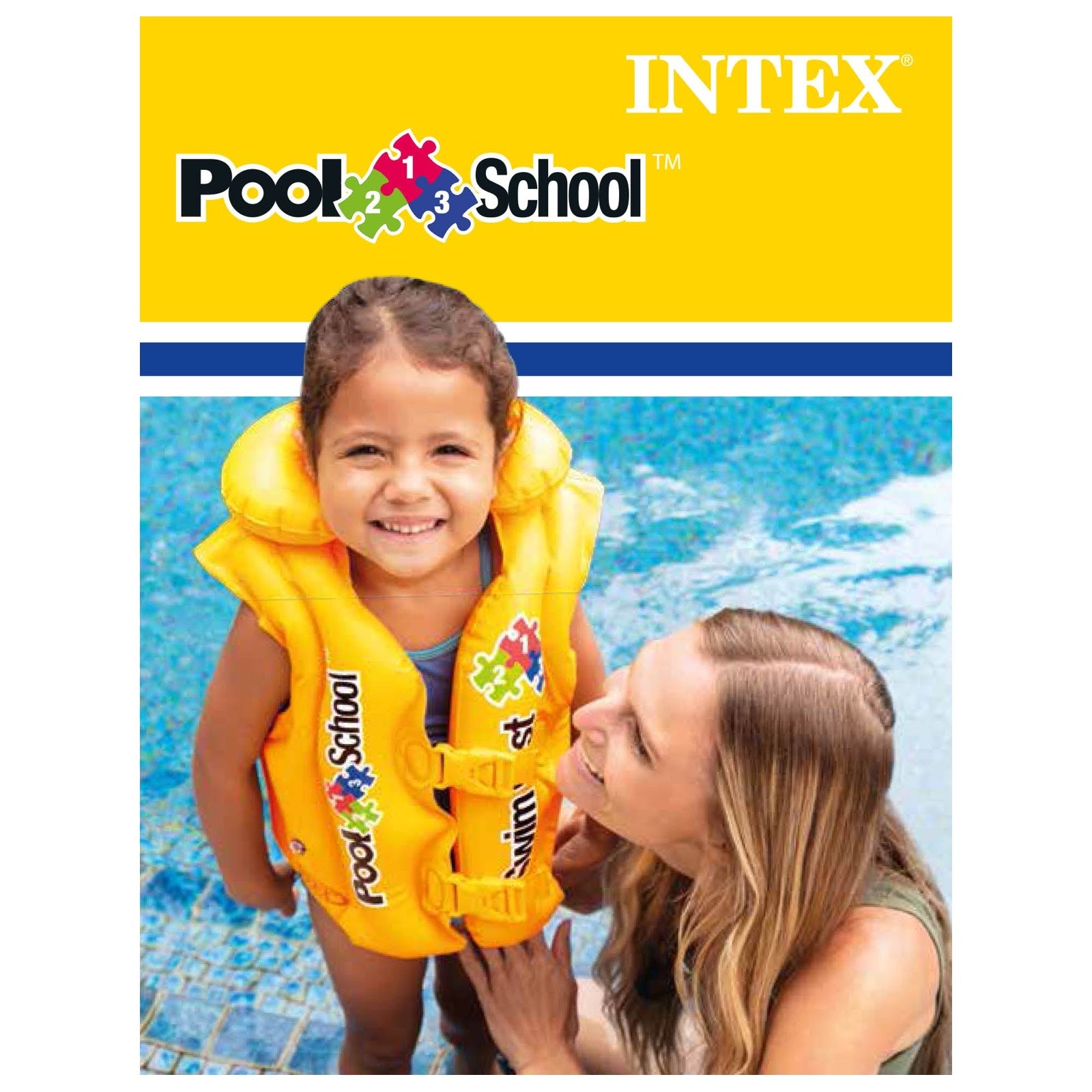 Chaleco Natación Inflable para Niños INTEX Pool and School