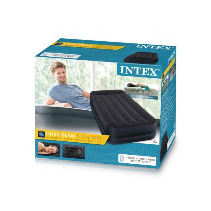 Colchón Inflable Eléctrico INTEX 2 Plazas Fiber Tech 152x203x42 cm