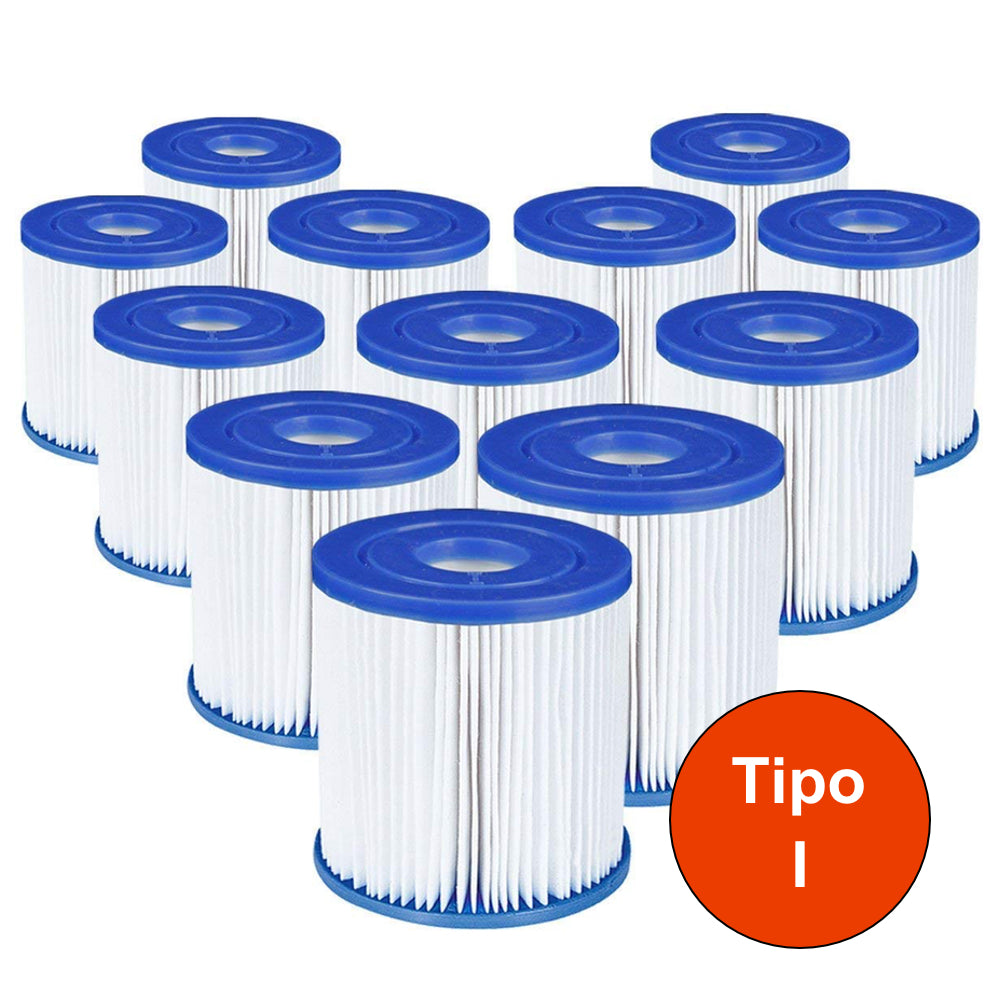 Repuesto Cartucho de Filtro Bestway Tipo I para Bomba Filtrante 1.249 Litros/Hora, Pack 12 Un.