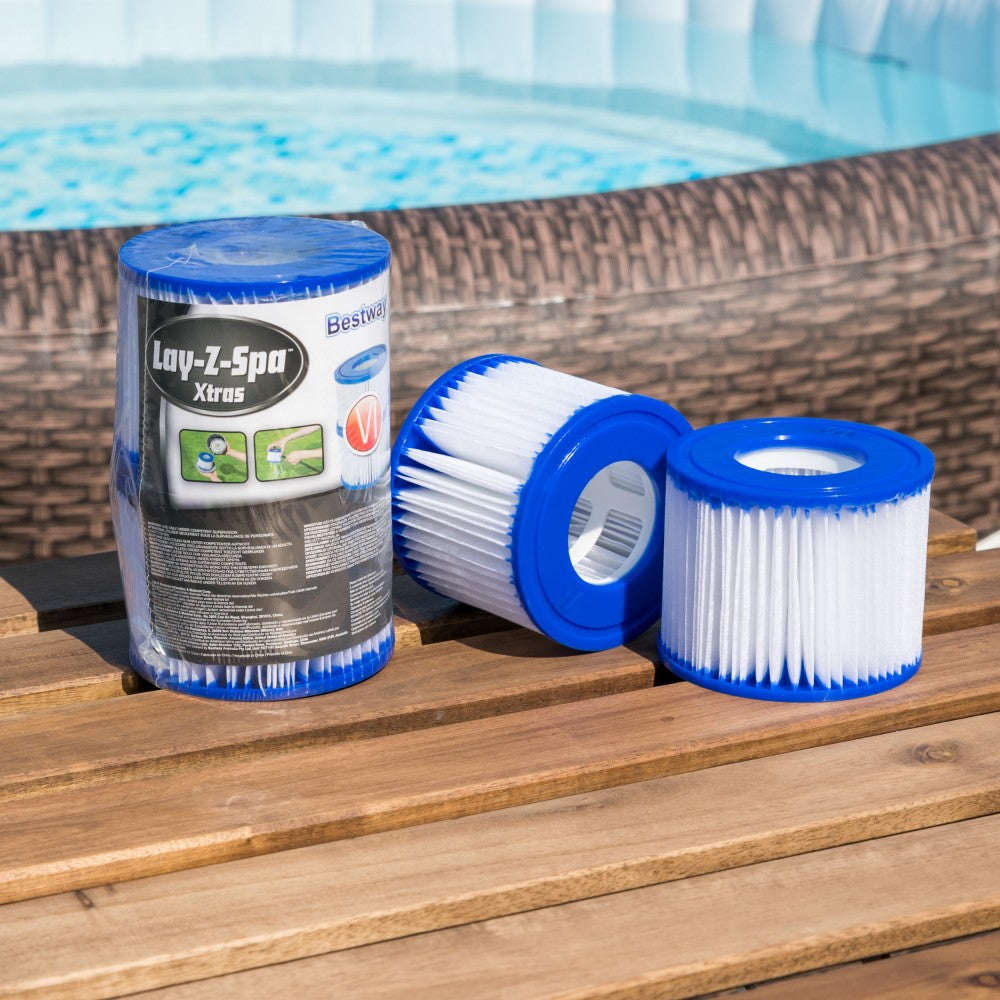 Repuesto Cartucho de Filtro BESTWAY Tipo VI para Lay-Z-Spa, Pack 2 Un.